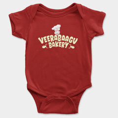 Veerabaagu Bakery Onesie/Romper in Red Color