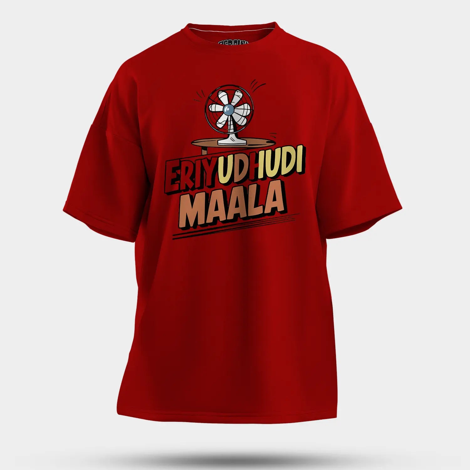 Eriyudhudi Maala Men/Unisex Oversized T-Shirt in Red Color