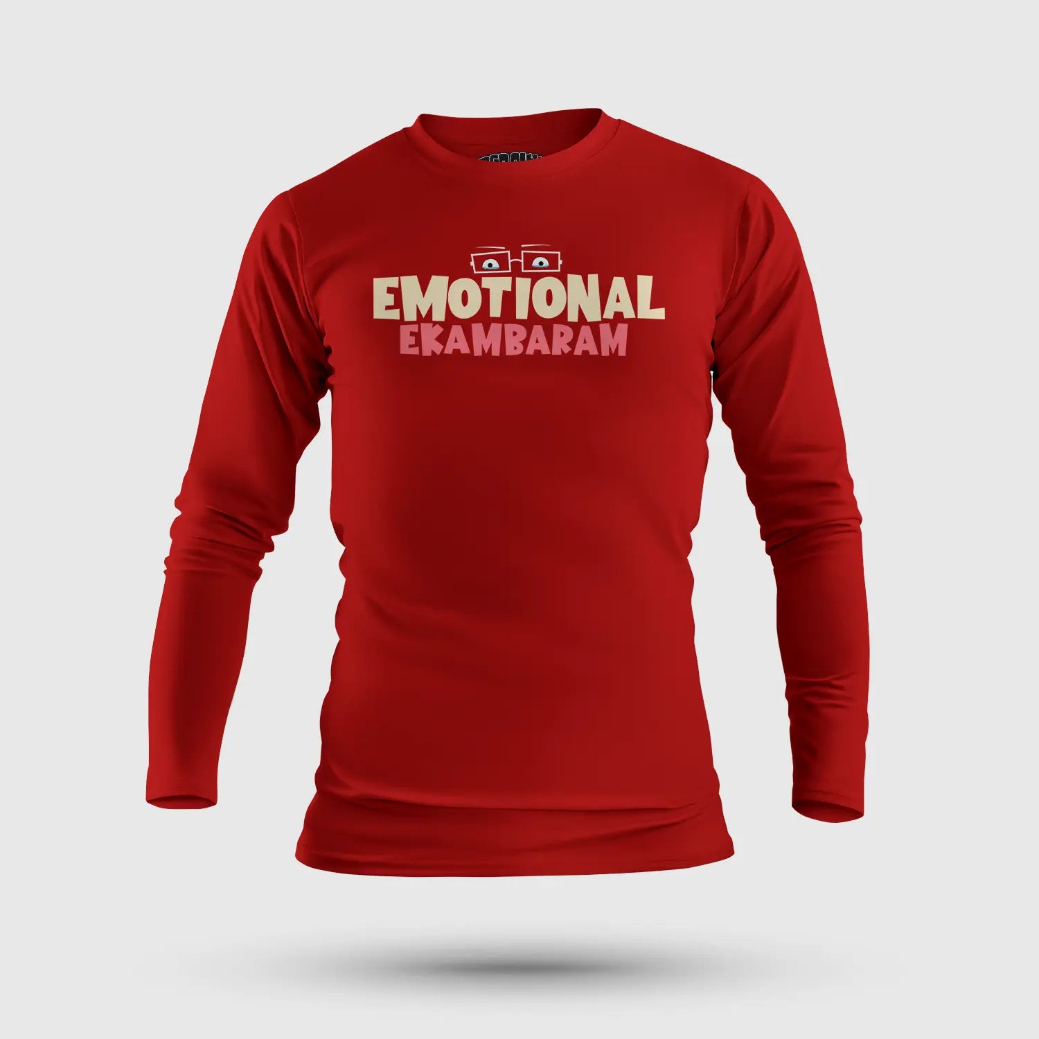 Emotional Ekambaram Men/Unisex Long Sleeve T-Shirt in Red Color