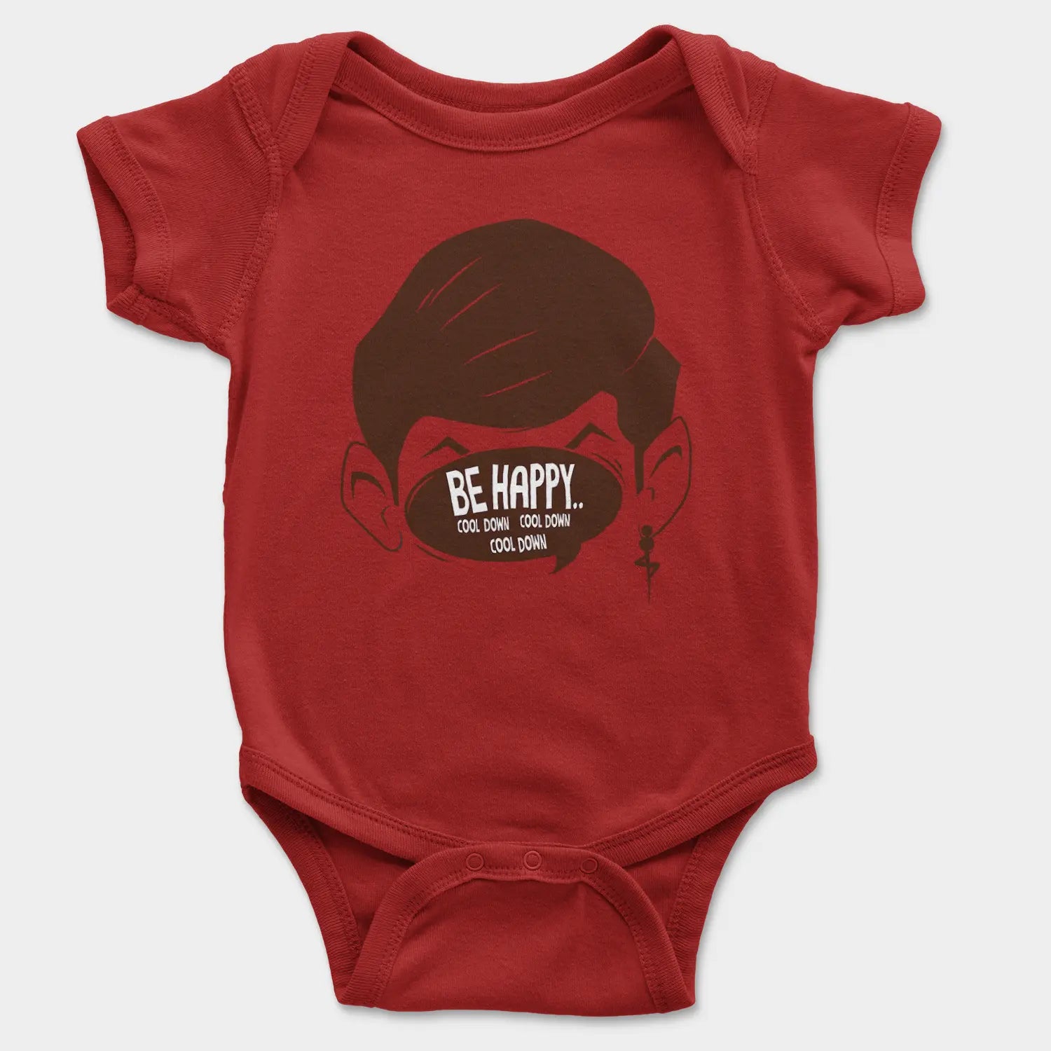 Be Happy Cool Down Cool Down Cool Down Onesie/Romper in Red Color