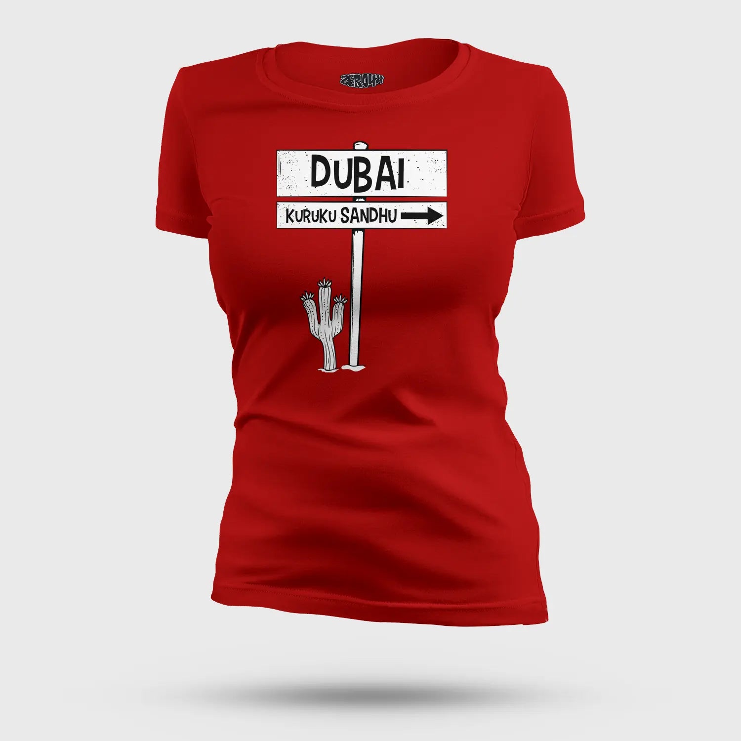 Dubai Kuruku Sandhu Women's T-Shirt in Red Color