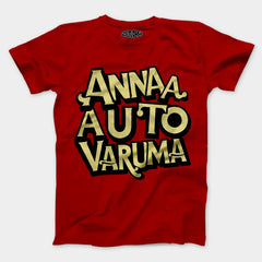 Anna Auto Varuma Men/Unisex T-Shirt in Red Color
