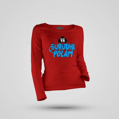 Va Surudhi Polam Women's Long Sleeve T-Shirt in Red Color