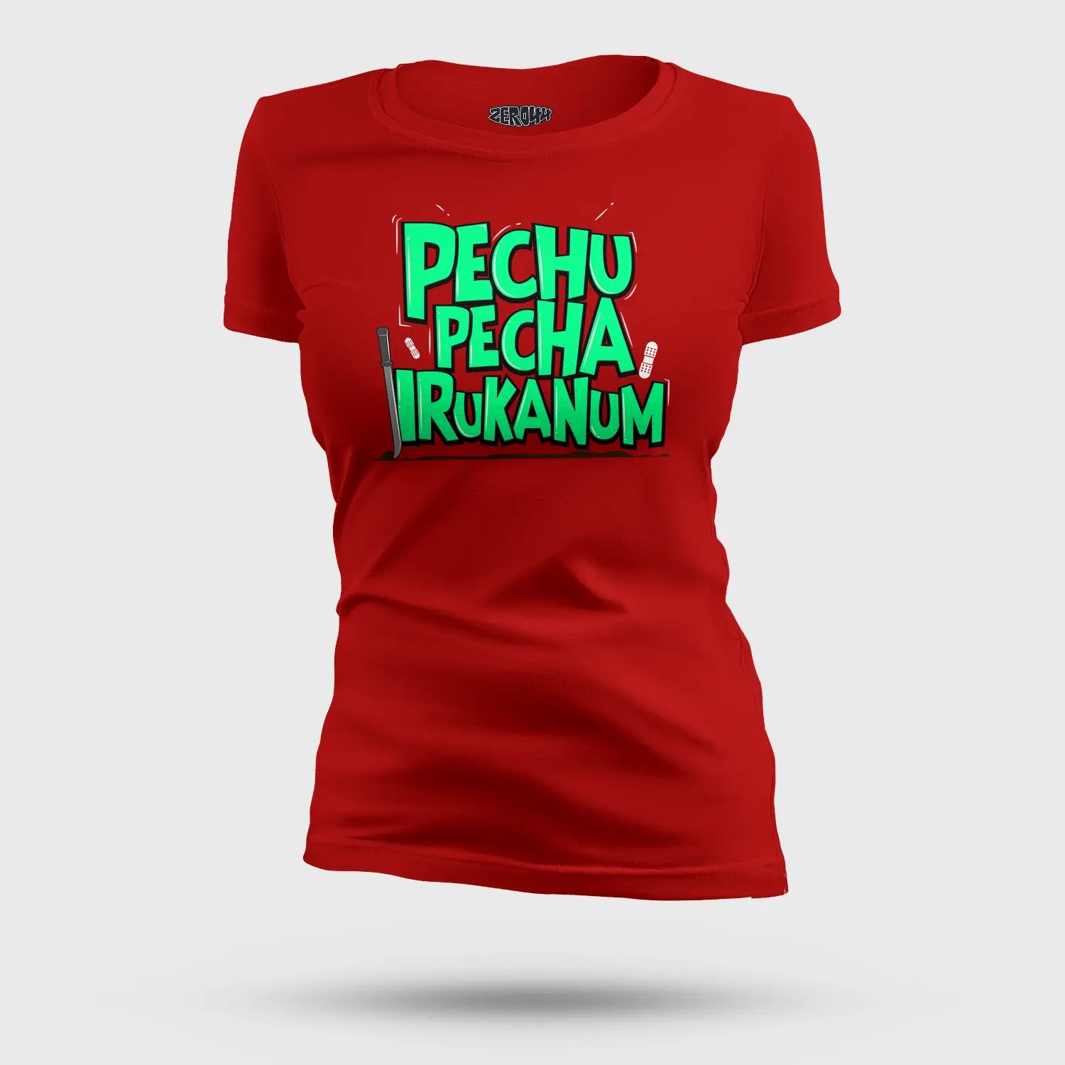 Pechu Pecha Irrukanum Women's T-Shirt in Red Color