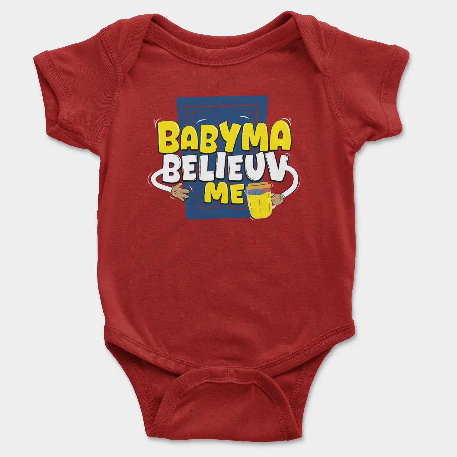 Babyma Belieuv Me Onesie/Romper in Red Color