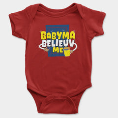 Babyma Belieuv Me Onesie/Romper in Red Color