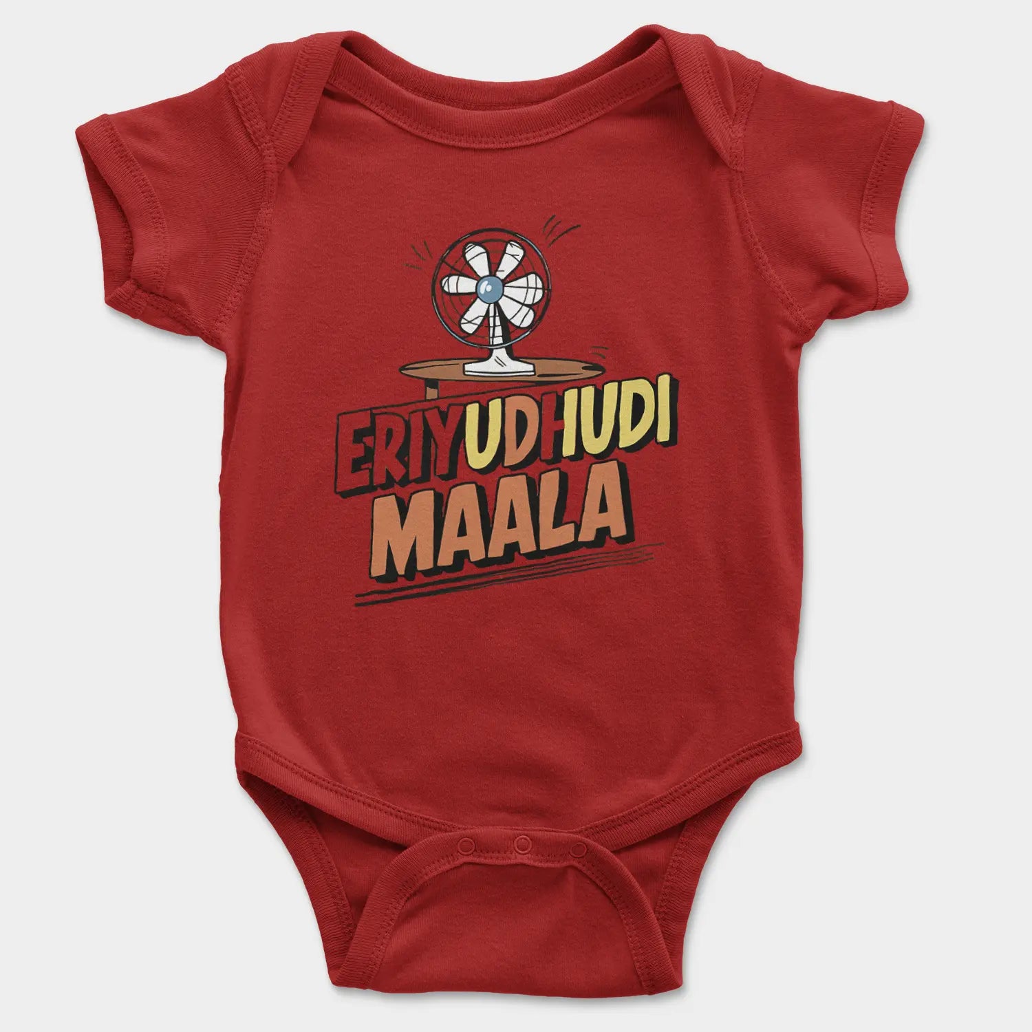 Eriyudhudi Maala Onesie/Romper in Red Color