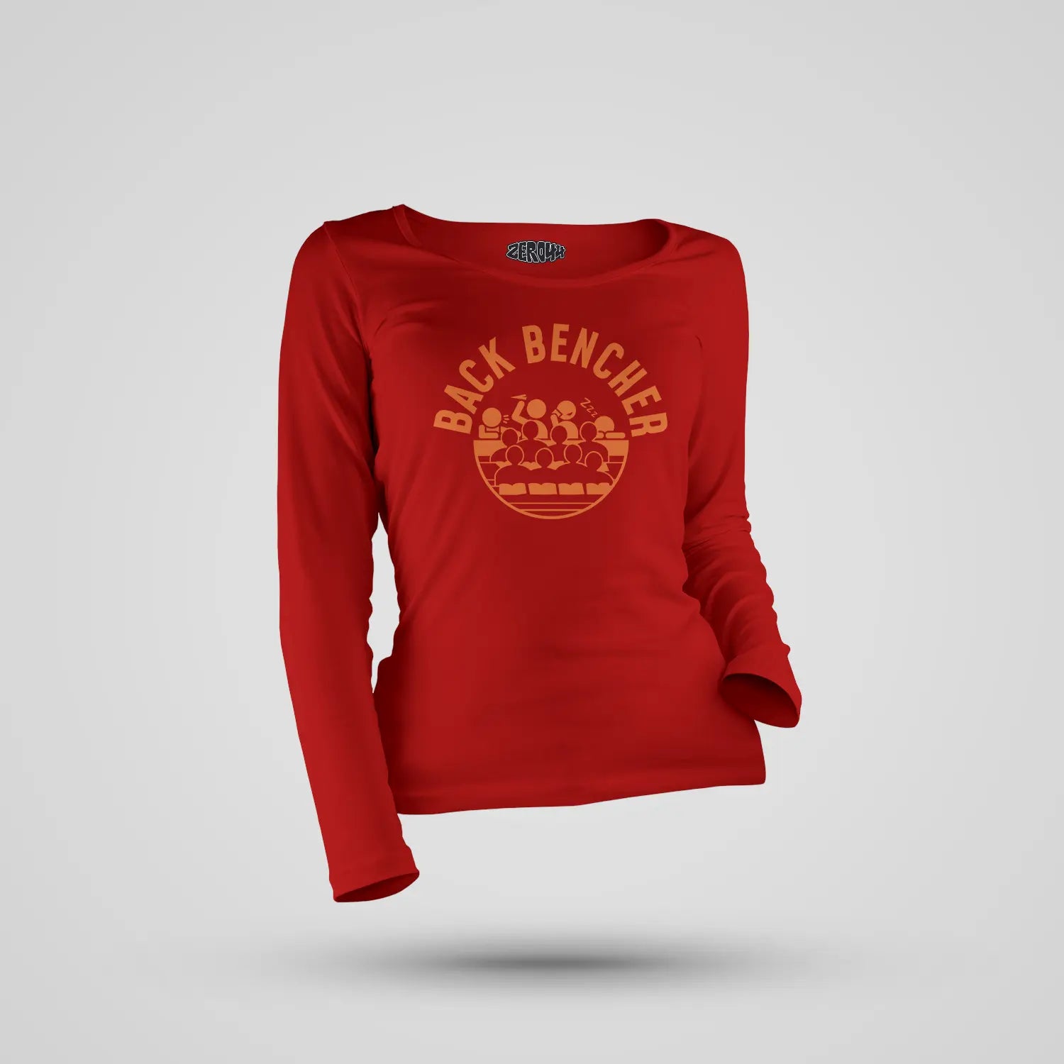 Back Bencher Women's Long Sleeve T-Shirt in Red Color