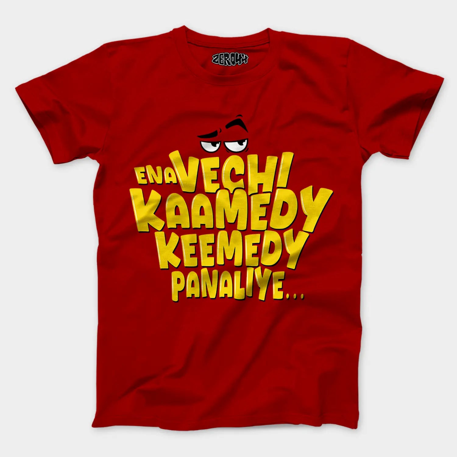 Ena Vechi Kaamedy Keemady Panaliye Men/Unisex T-Shirt in Red Color