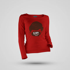 Be Happy Cool Down Cool Down Cool Down Women's Long Sleeve T-Shirt in Red Color