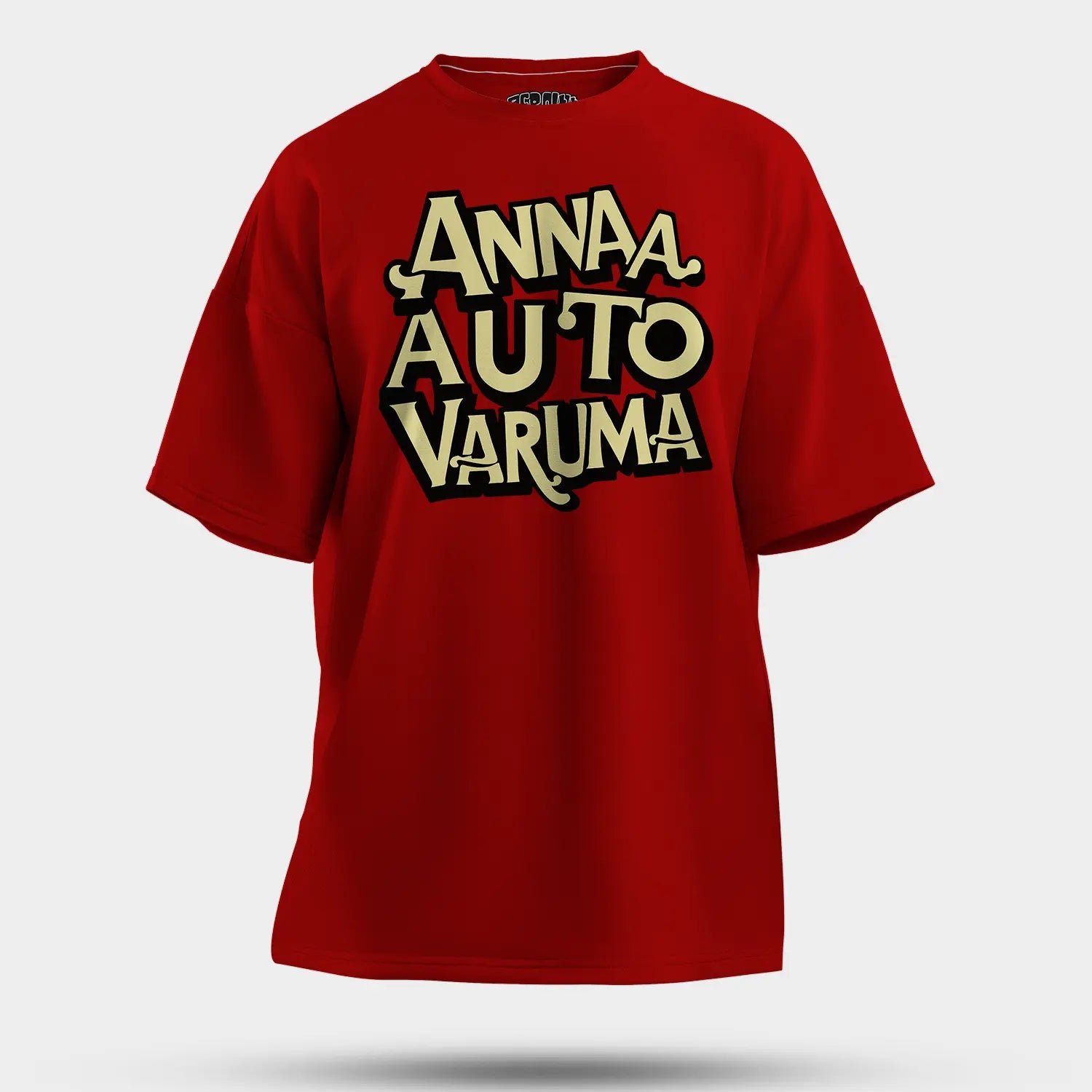 Anna Auto Varuma Men/Unisex Oversized T-Shirt in Red Color