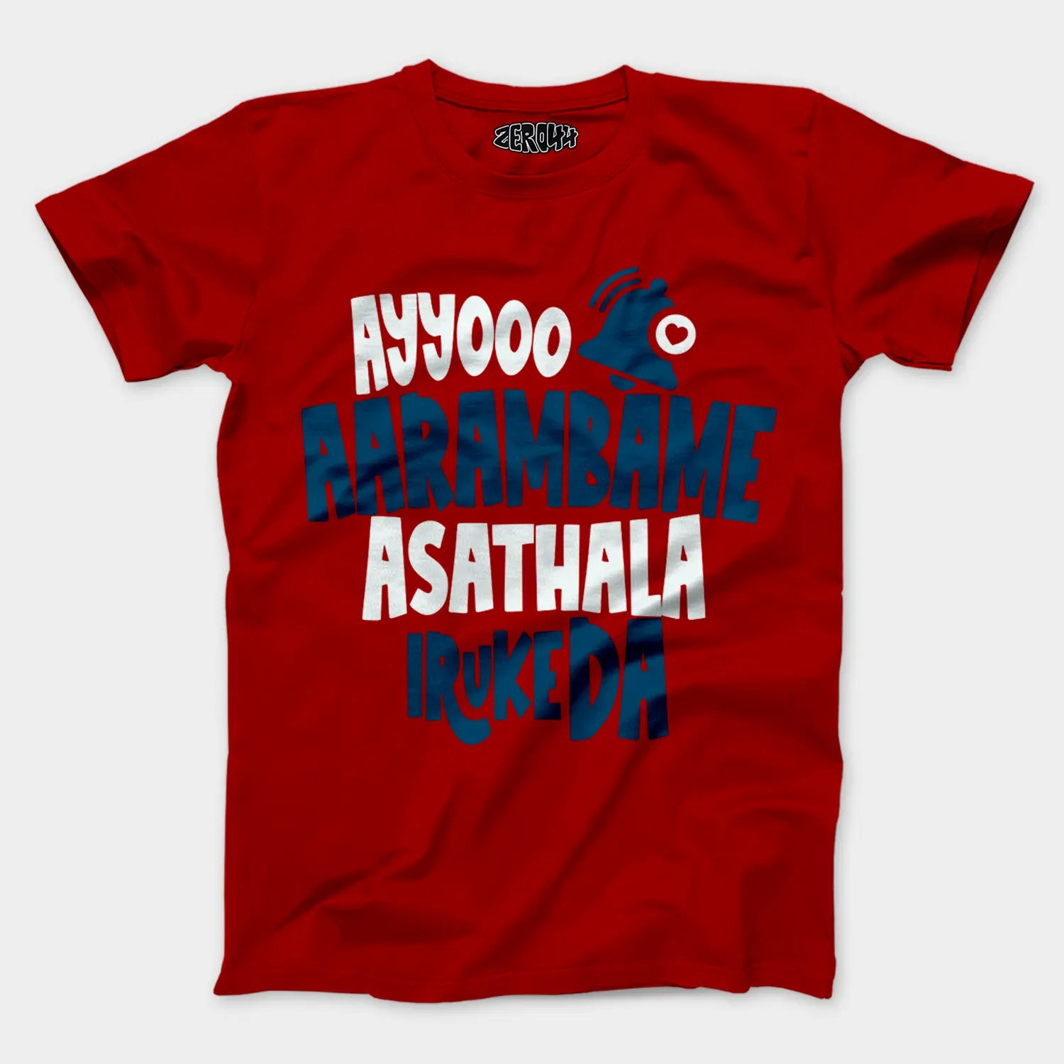 Ayyooo Aarambame Asathala Iruke Da Men/Unisex T-Shirt in Red Color