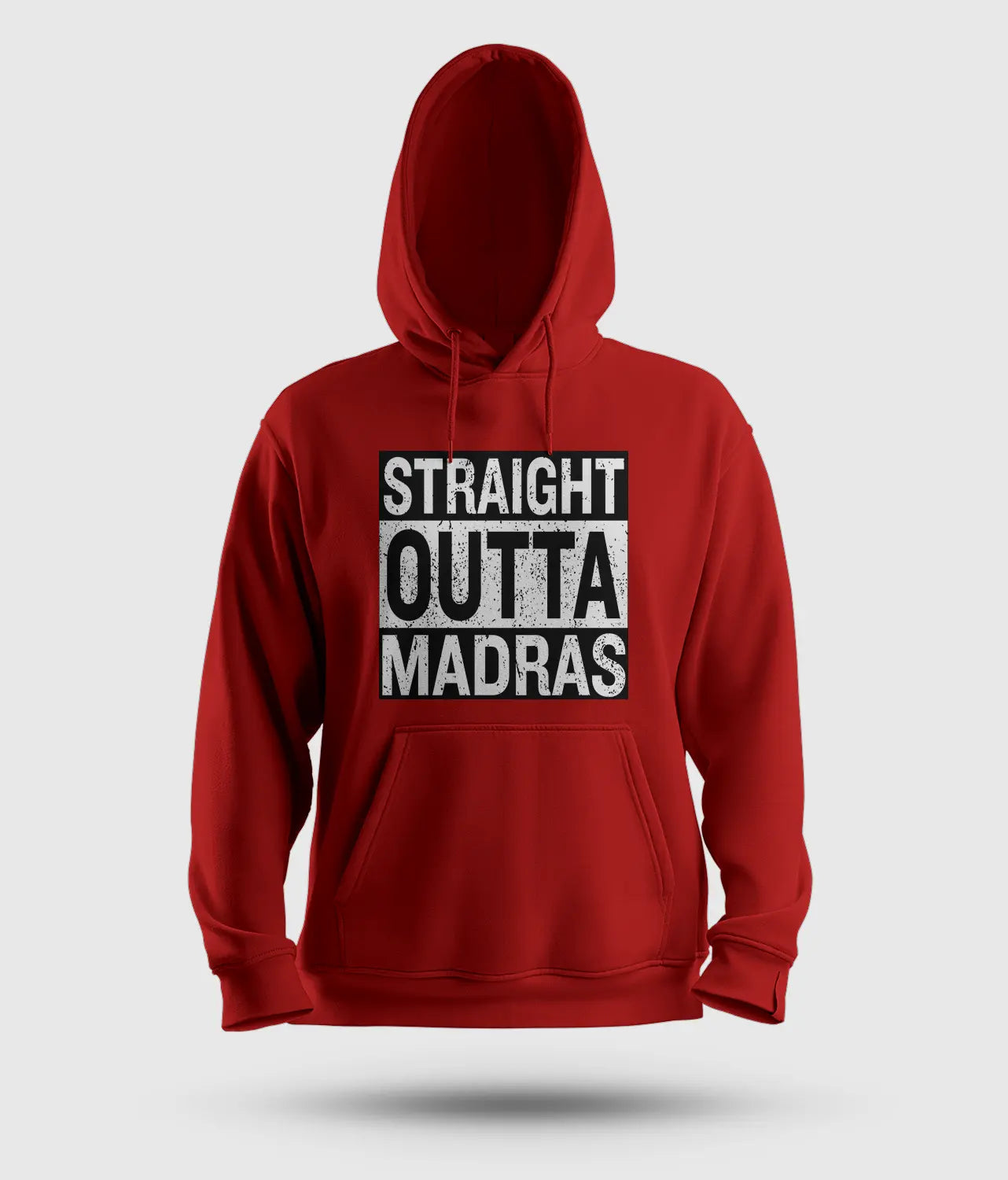 Straight Outta Madras Men/Unisex Hoodie in Red Color