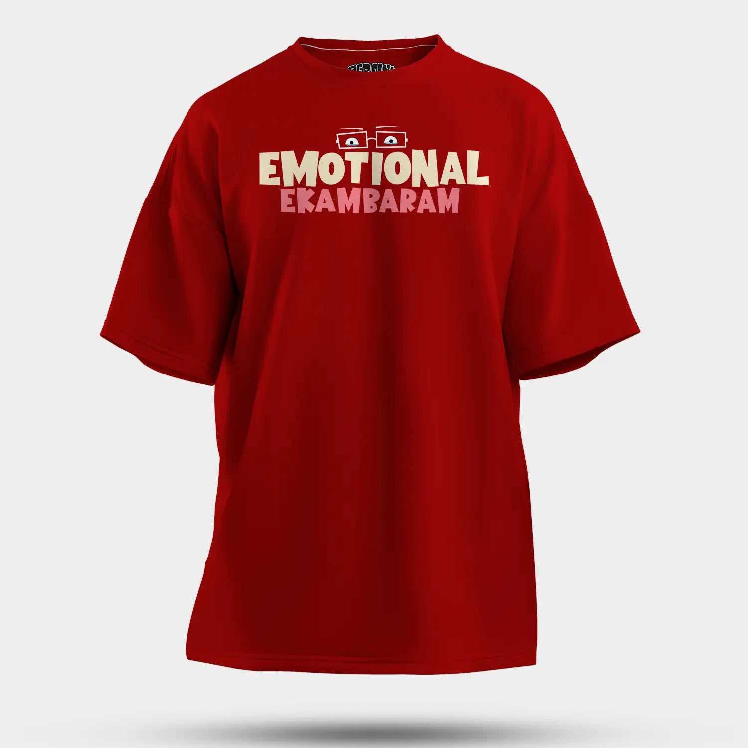 Emotional Ekambaram Men/Unisex Oversized T-Shirt in Red Color