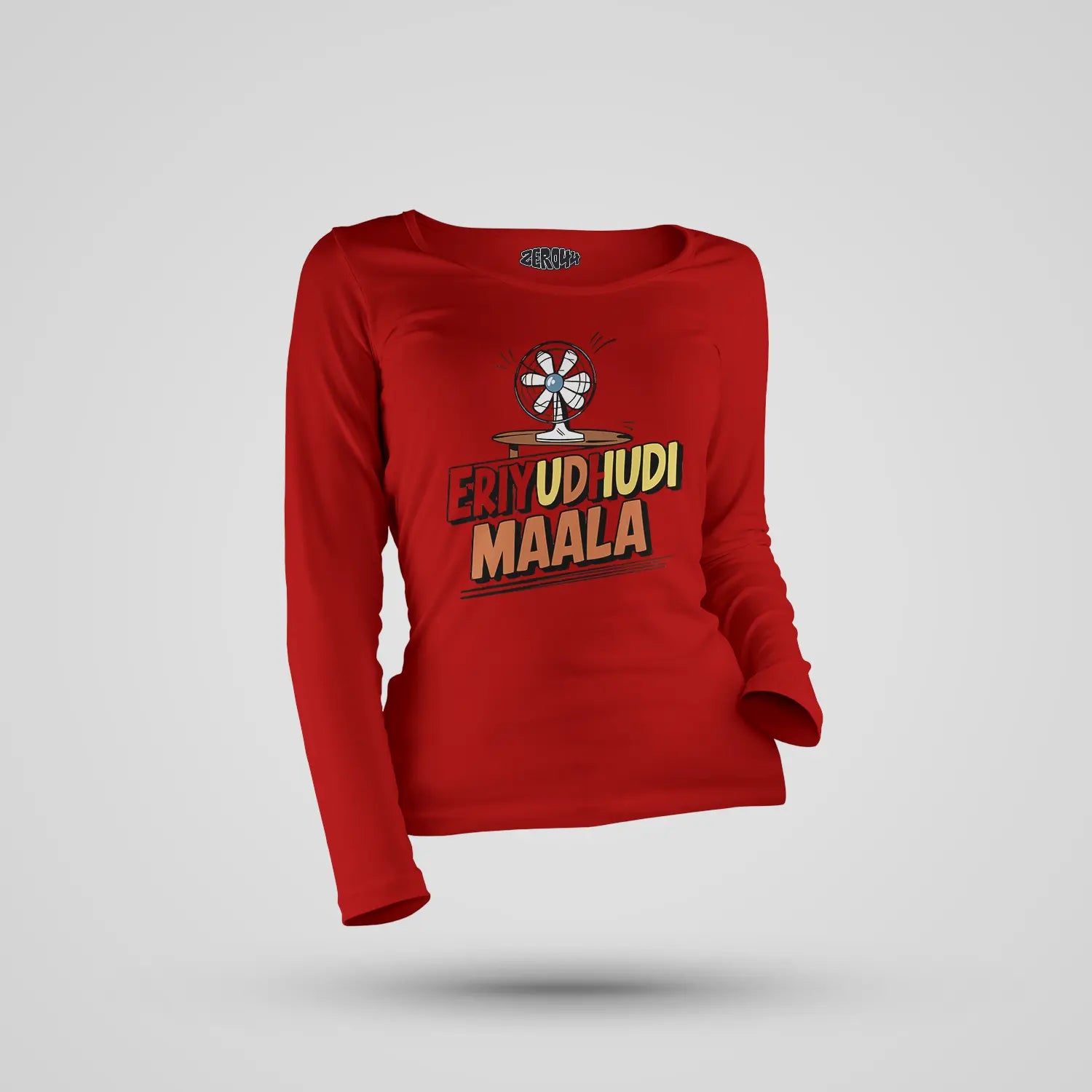 Eriyudhudi Maala Women's Long Sleeve T-Shirt in Red Color