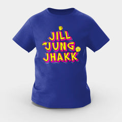 Jill Jung Jhakk Girls Round Neck T-Shirt in Royal Blue Color