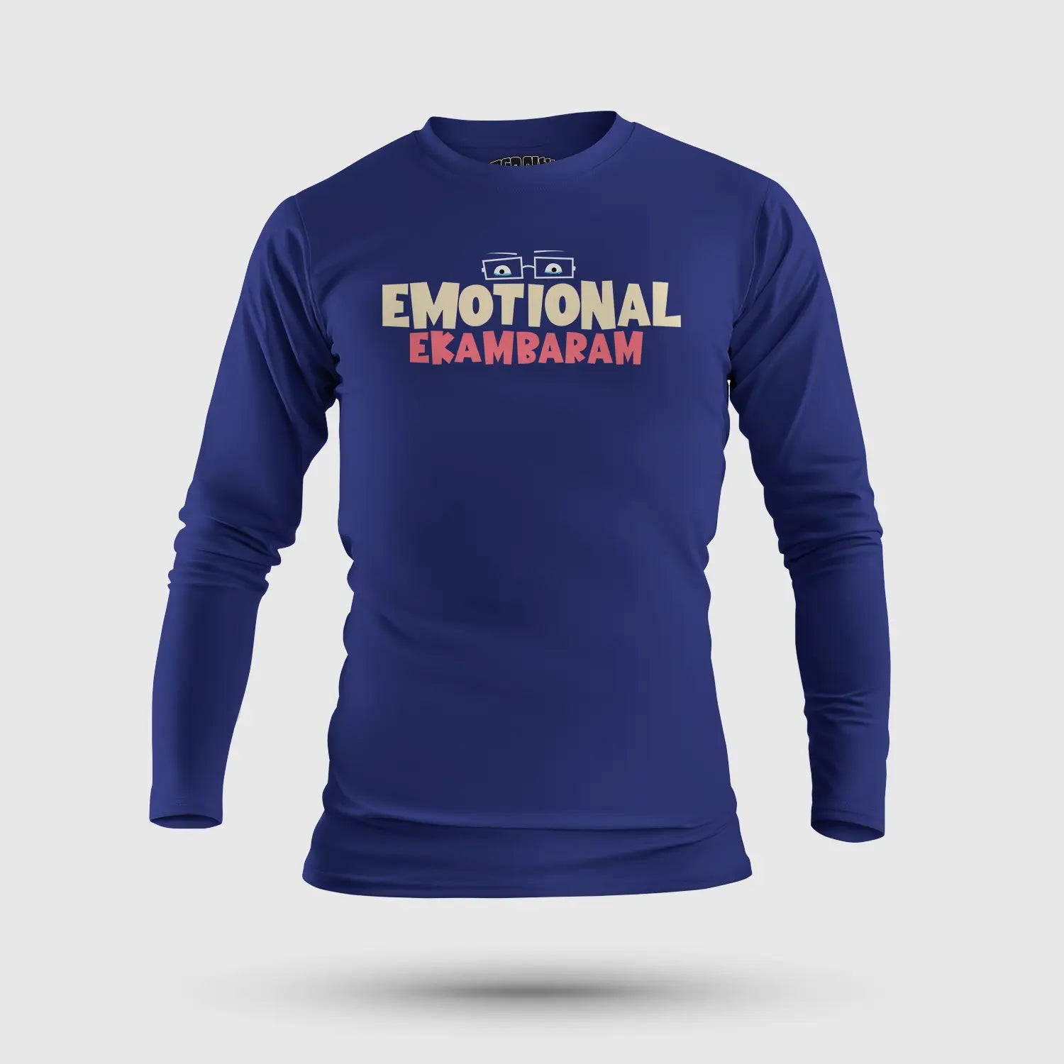 Emotional Ekambaram Men/Unisex Long Sleeve T-Shirt in Royal Blue Color