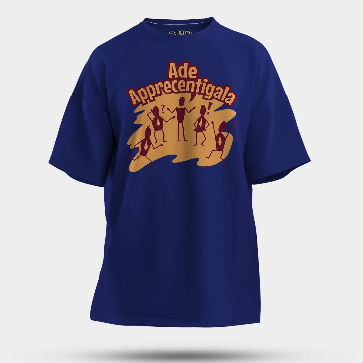Ade Apprecentingala Men/Unisex Oversized T-Shirt in Royal Blue Color