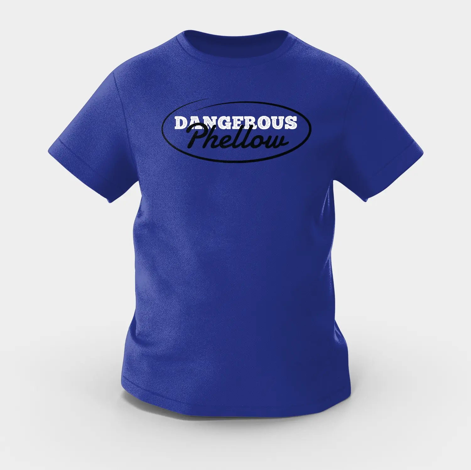 Dangerous Phellow Girls Round Neck T-Shirt in Royal Blue Color