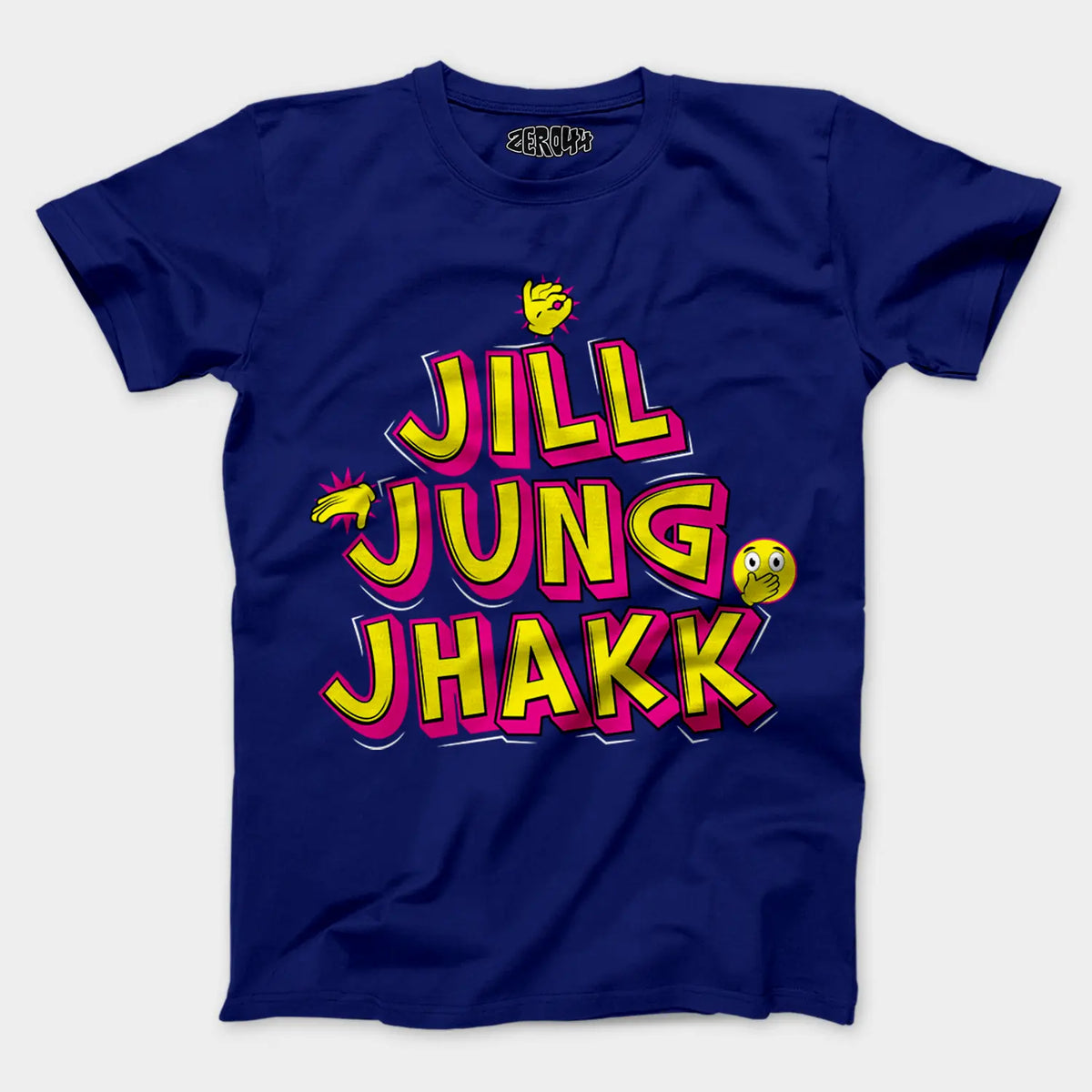 Jill Jung Jhakk Men/Unisex T-Shirt in Royal Blue Color