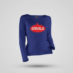 Goiyala Women's Long Sleeve T-Shirt in Royal Blue Color