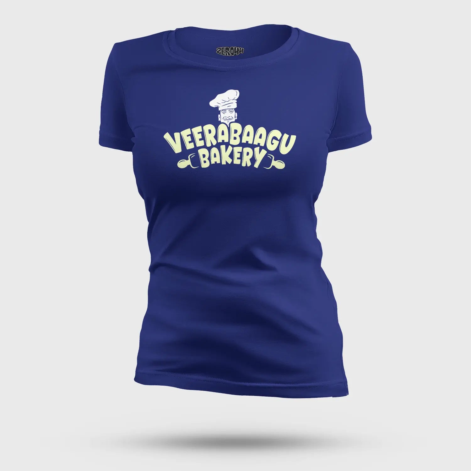 Veerabaagu Bakery Women's T-Shirt in Royal Blue Color