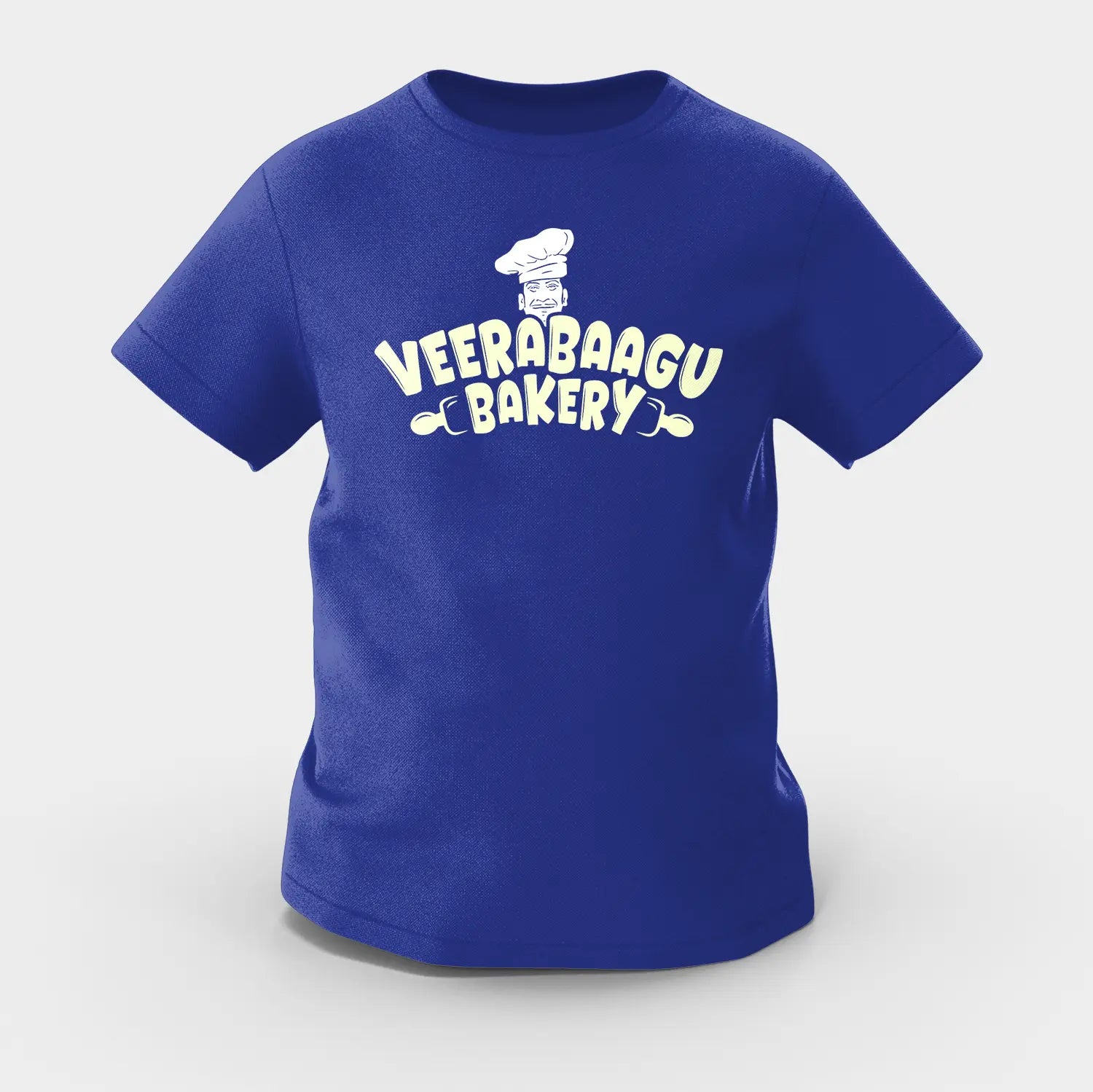 Veerabaagu Bakery Girls Round Neck T-Shirt in Royal Blue Color
