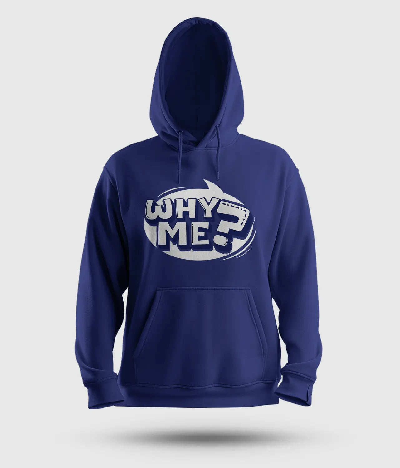 Why Me? Men/Unisex Hoodie in Royal Blue Color