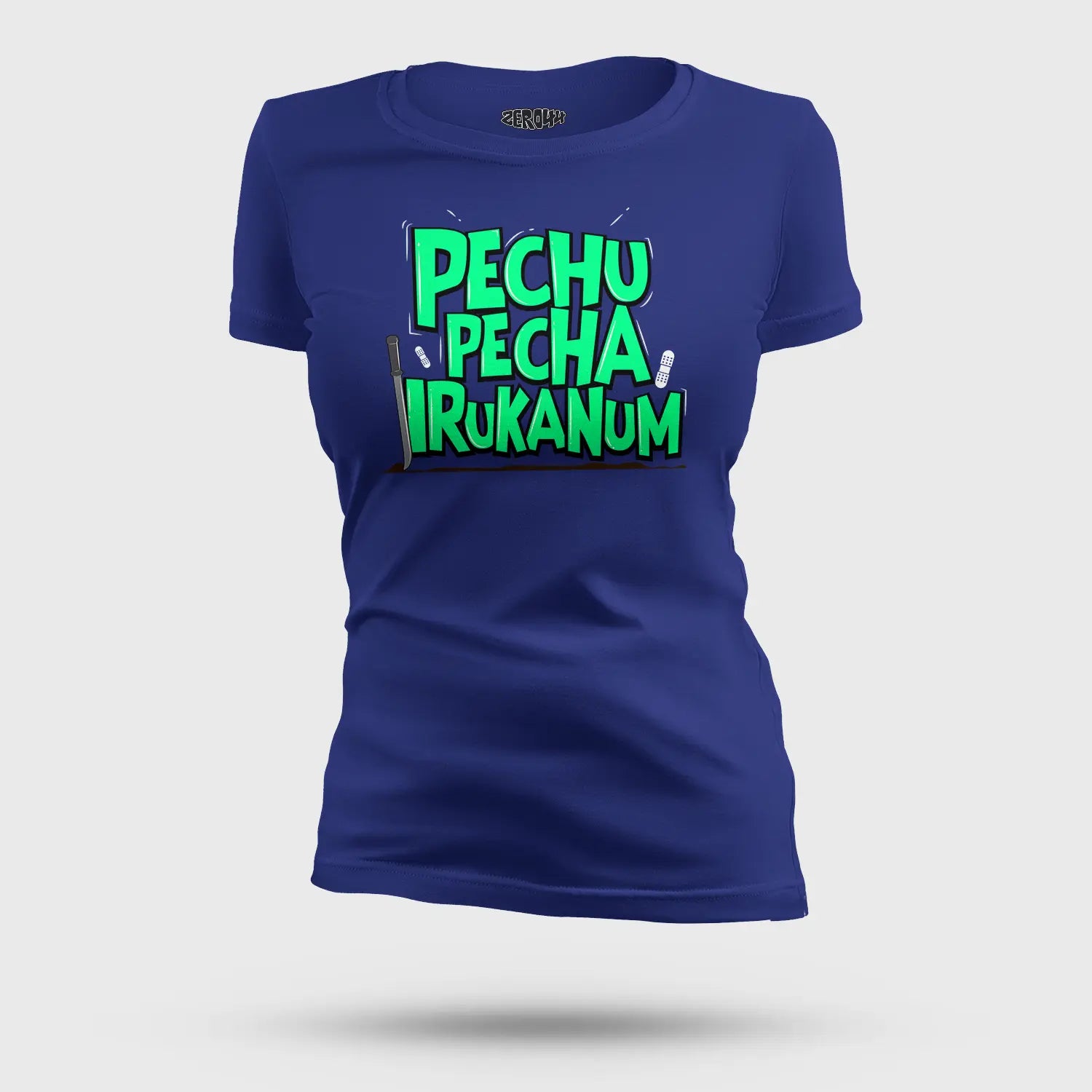 Pechu Pecha Irrukanum Women's T-Shirt in Royal Blue Color