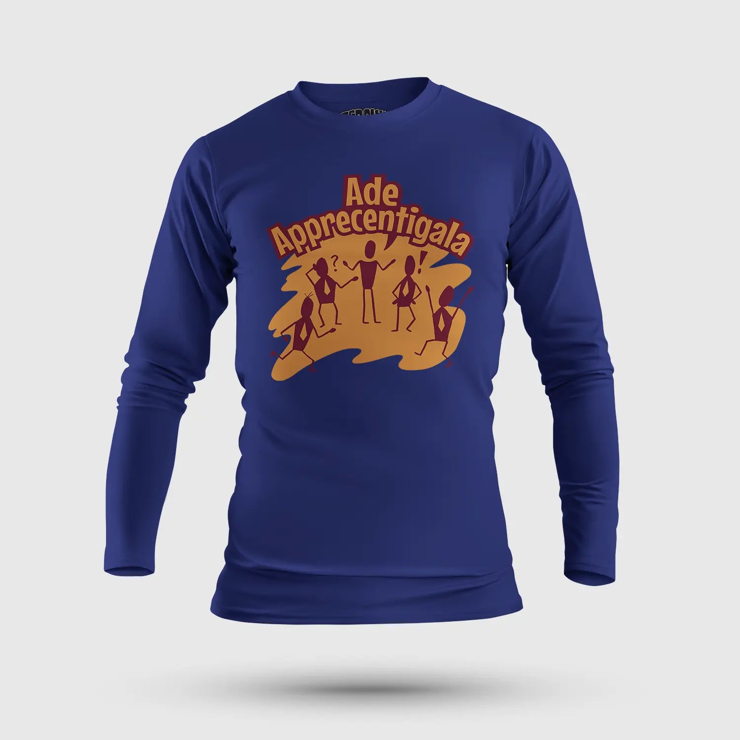 Ade Apprecentingala Men/Unisex Long Sleeve T-Shirt in Royal Blue Color