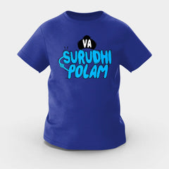 Va Surudhi Polam Girls Round Neck T-Shirt in Royal Blue Color