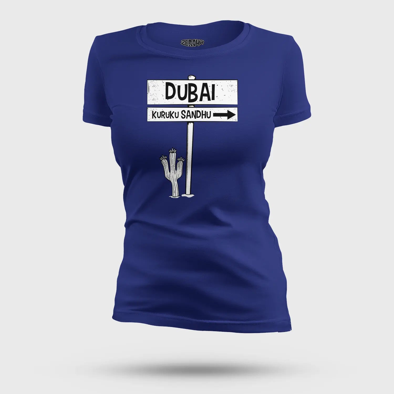 Dubai Kuruku Sandhu Women's T-Shirt in Royal Blue Color