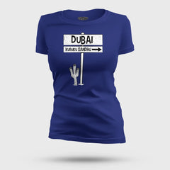 Dubai Kuruku Sandhu Women's T-Shirt in Royal Blue Color