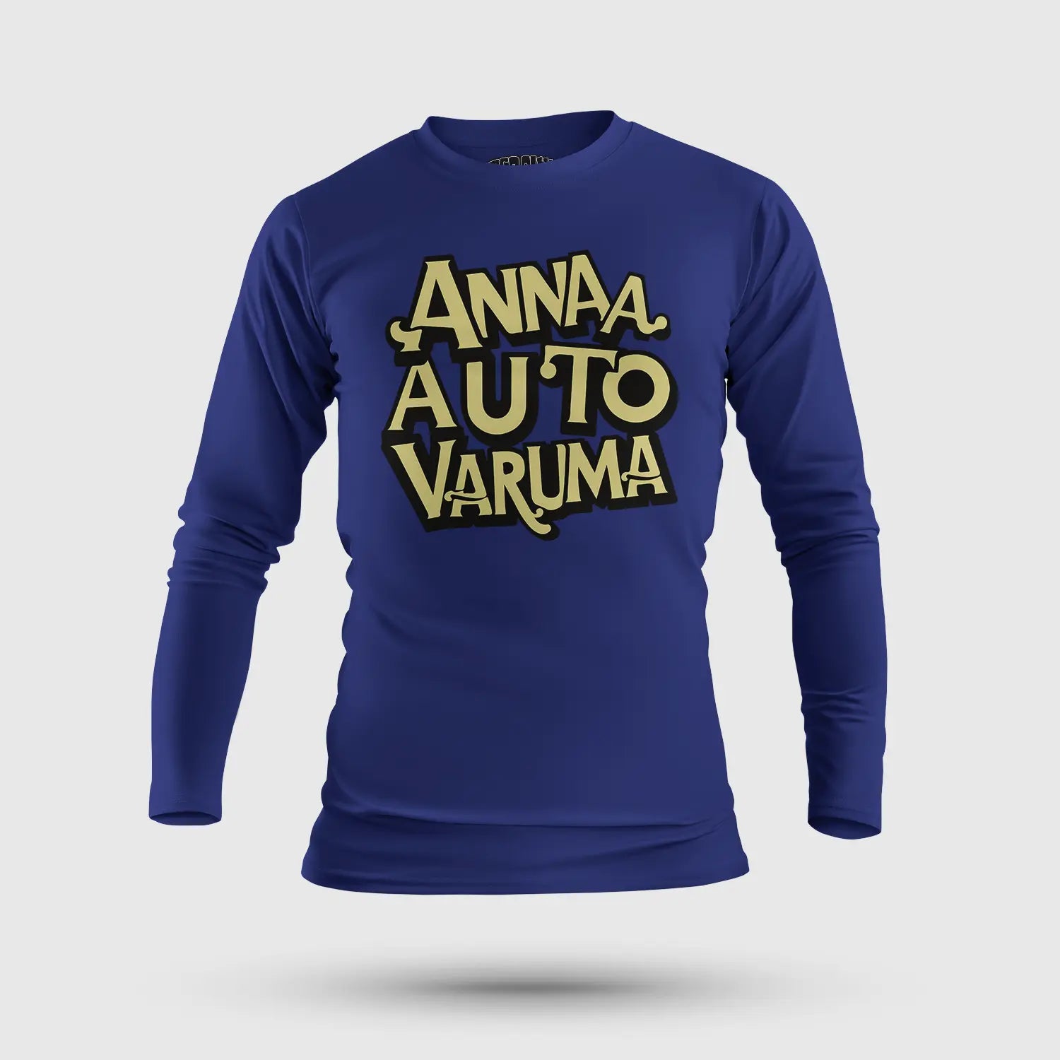 Anna Auto Varuma Men/Unisex Long Sleeve T-Shirt in Royal Blue Color