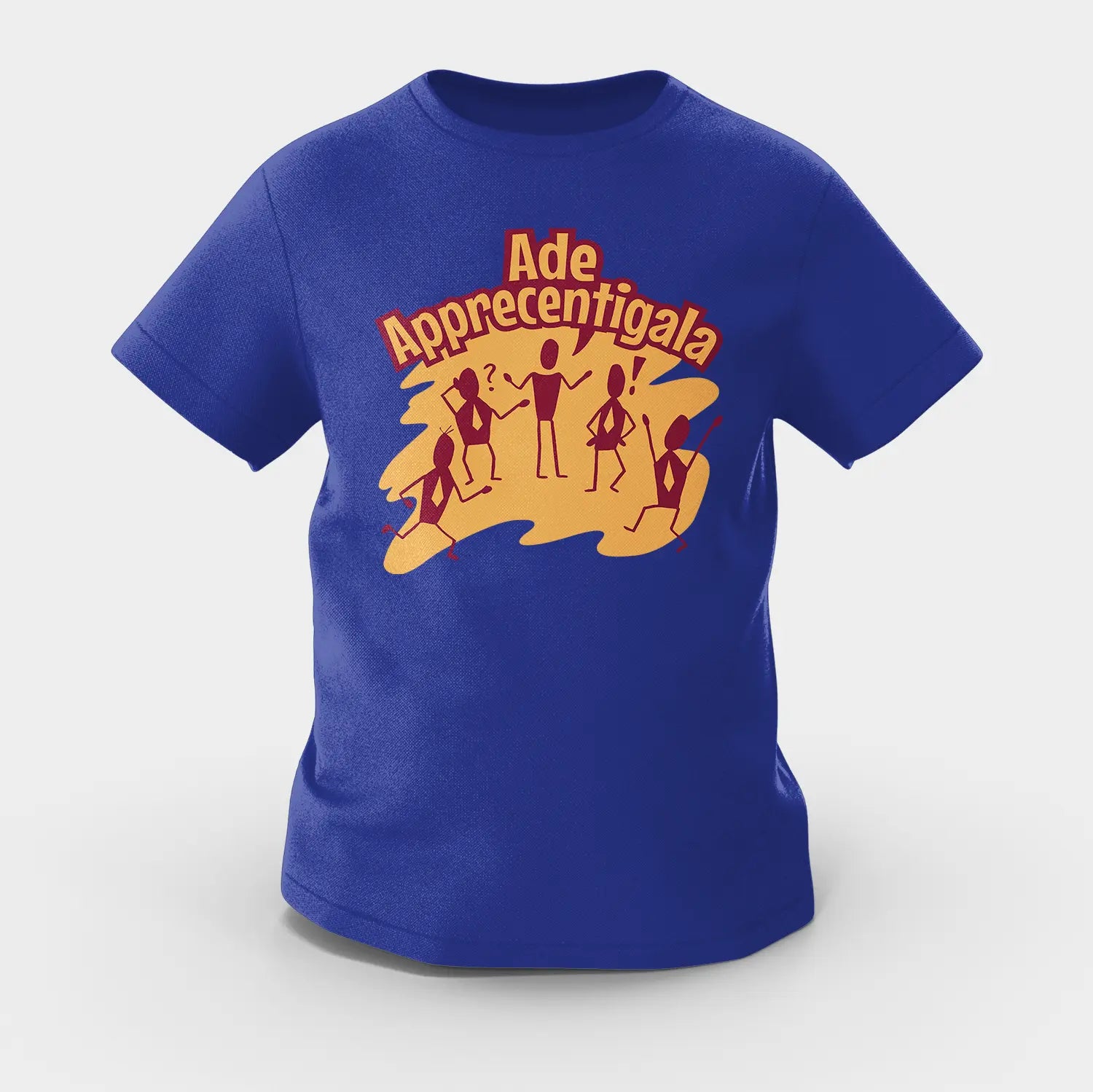 Ade Apprecentingala Girls Round Neck T-Shirt in Royal Blue Color