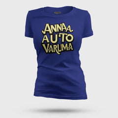 Anna Auto Varuma Women's T-Shirt in Royal Blue Color