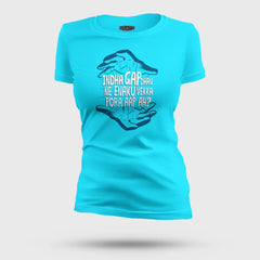 Indha Gap Dhan Ne Enaku Vekka Pora Aap Ah? Women's T-Shirt in SkyBlue Color
