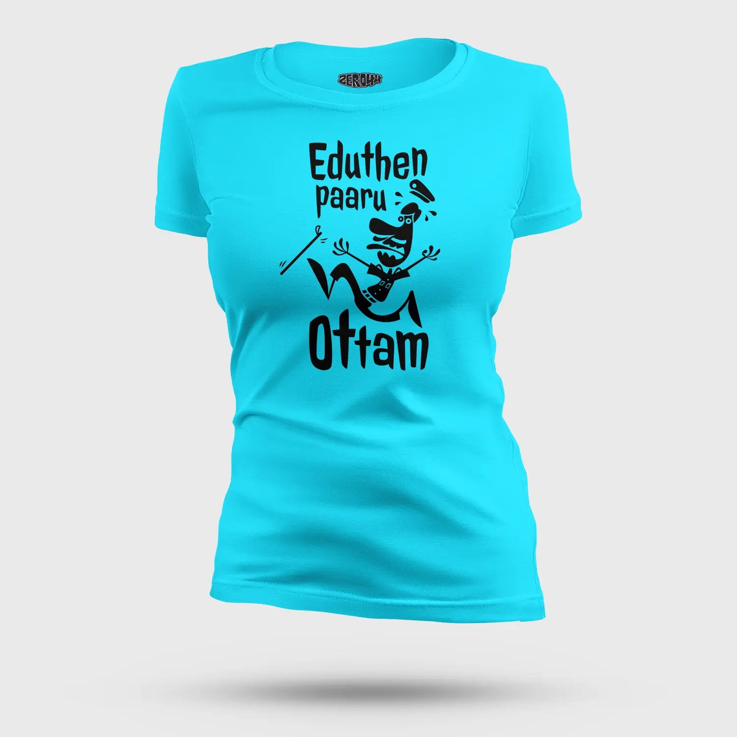 Eduthen Paaru Ottam Women's T-Shirt in SkyBlue Color