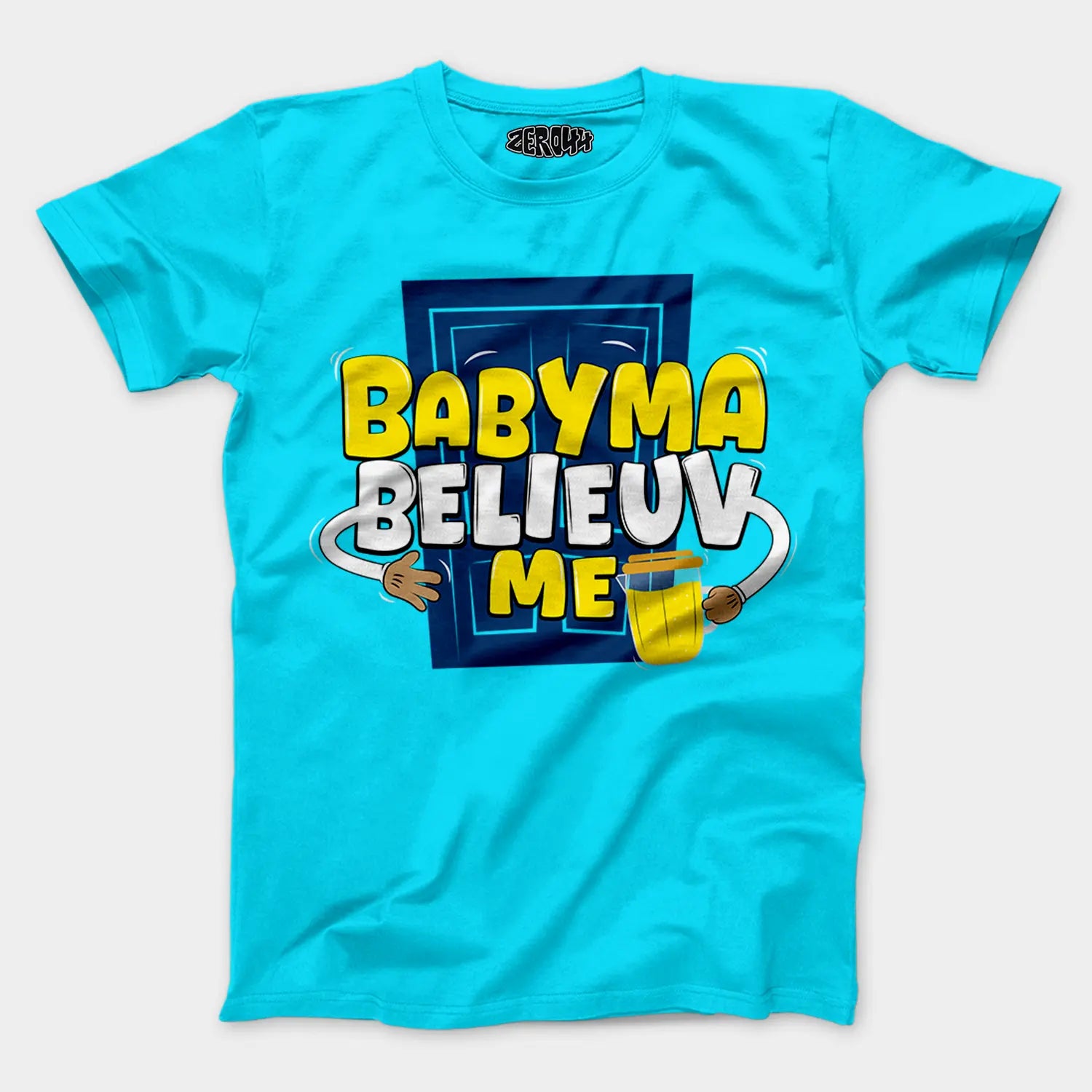 Babyma Belieuv Me Men/Unisex T-Shirt in SkyBlue Color
