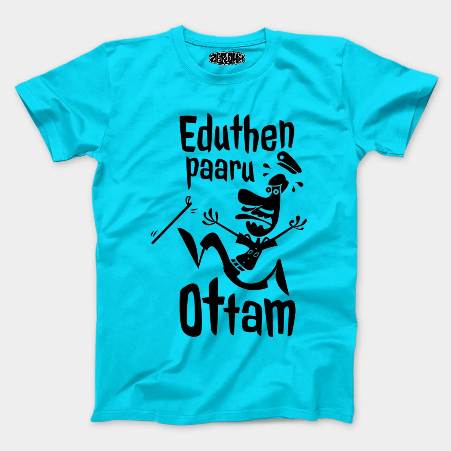 Eduthen Paaru Ottam Men/Unisex T-Shirt in SkyBlue Color