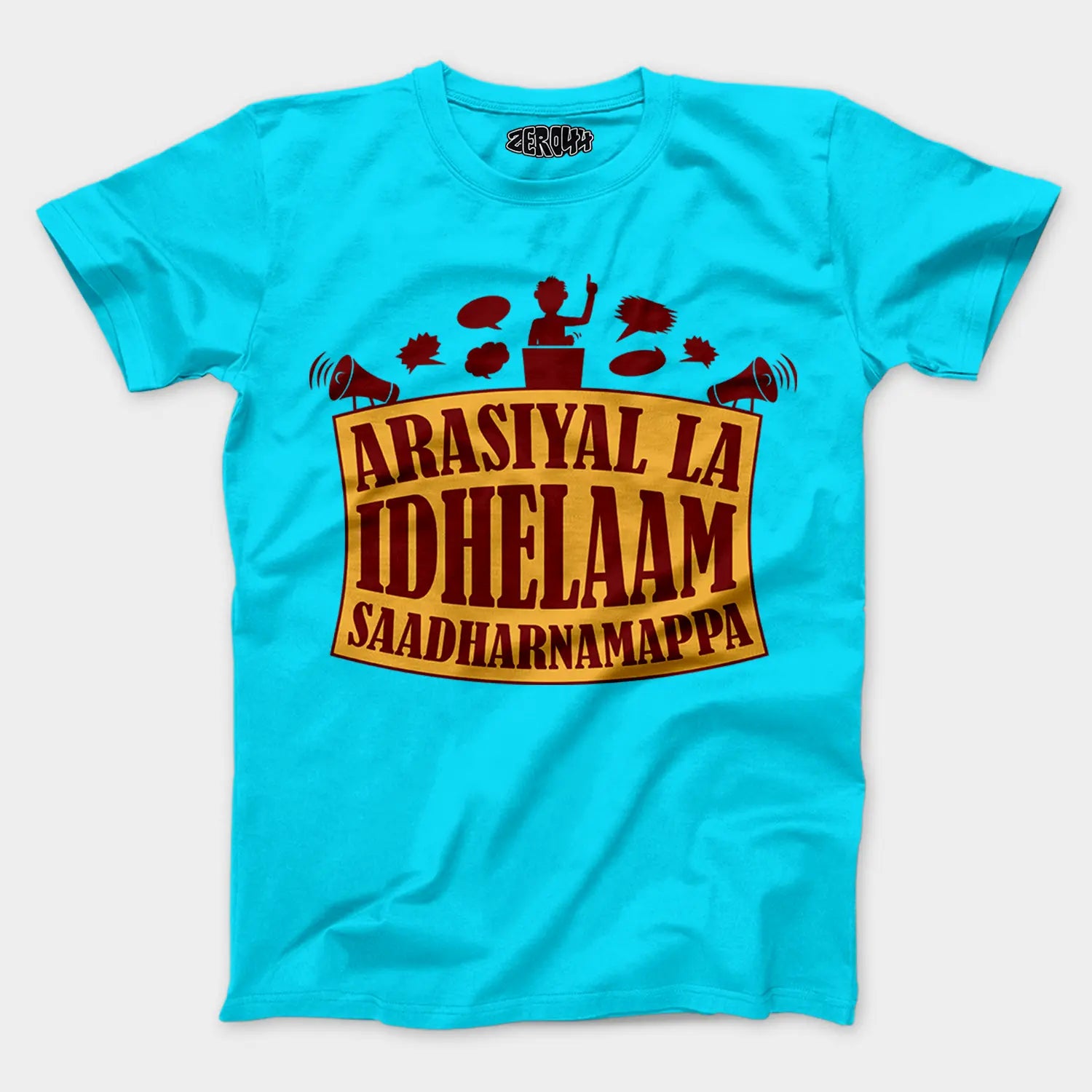 Arasiyal La Idhellam Saadharnamappa Men/Unisex T-Shirt in SkyBlue Color