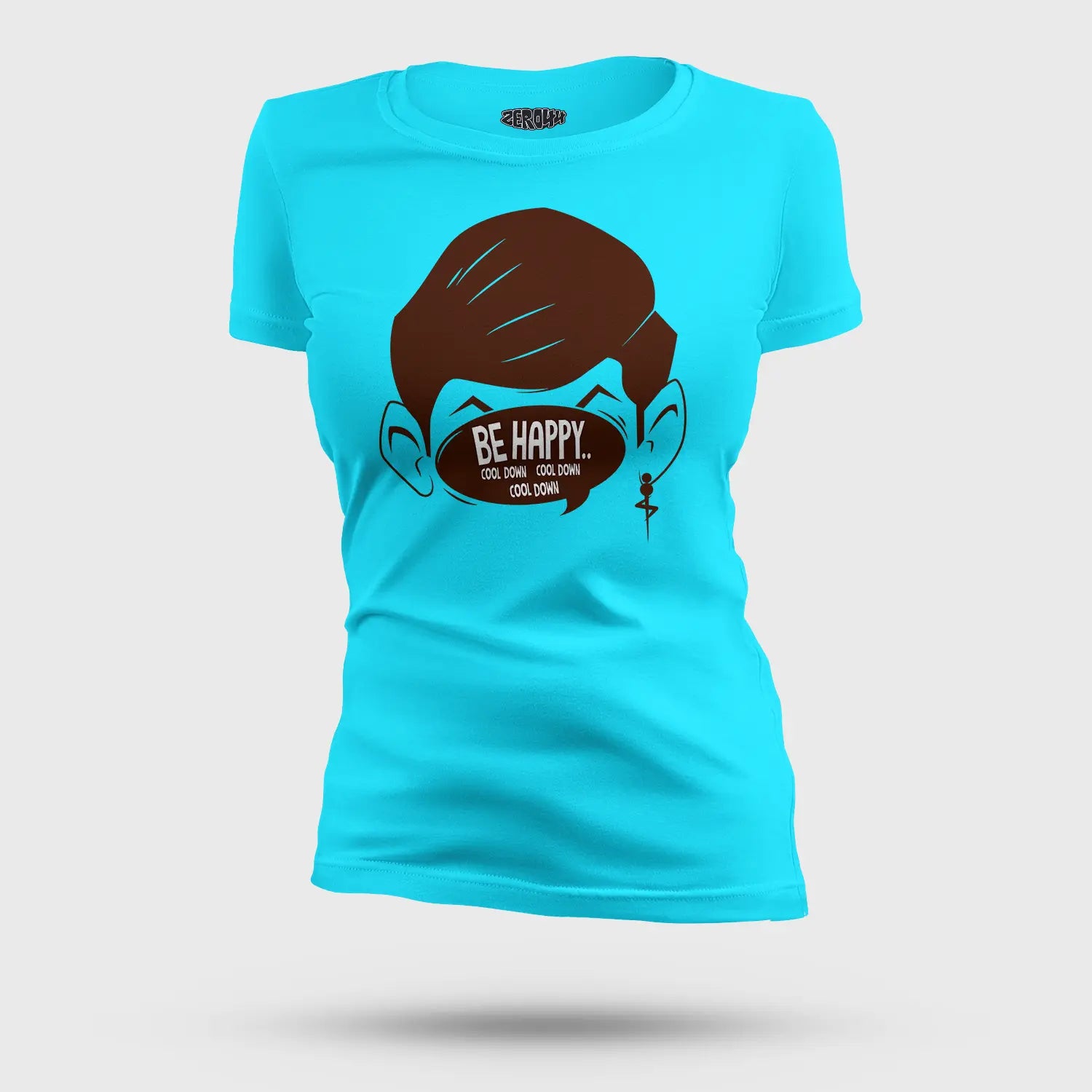 Be Happy Cool Down Cool Down Cool Down Women's T-Shirt in SkyBlue Color