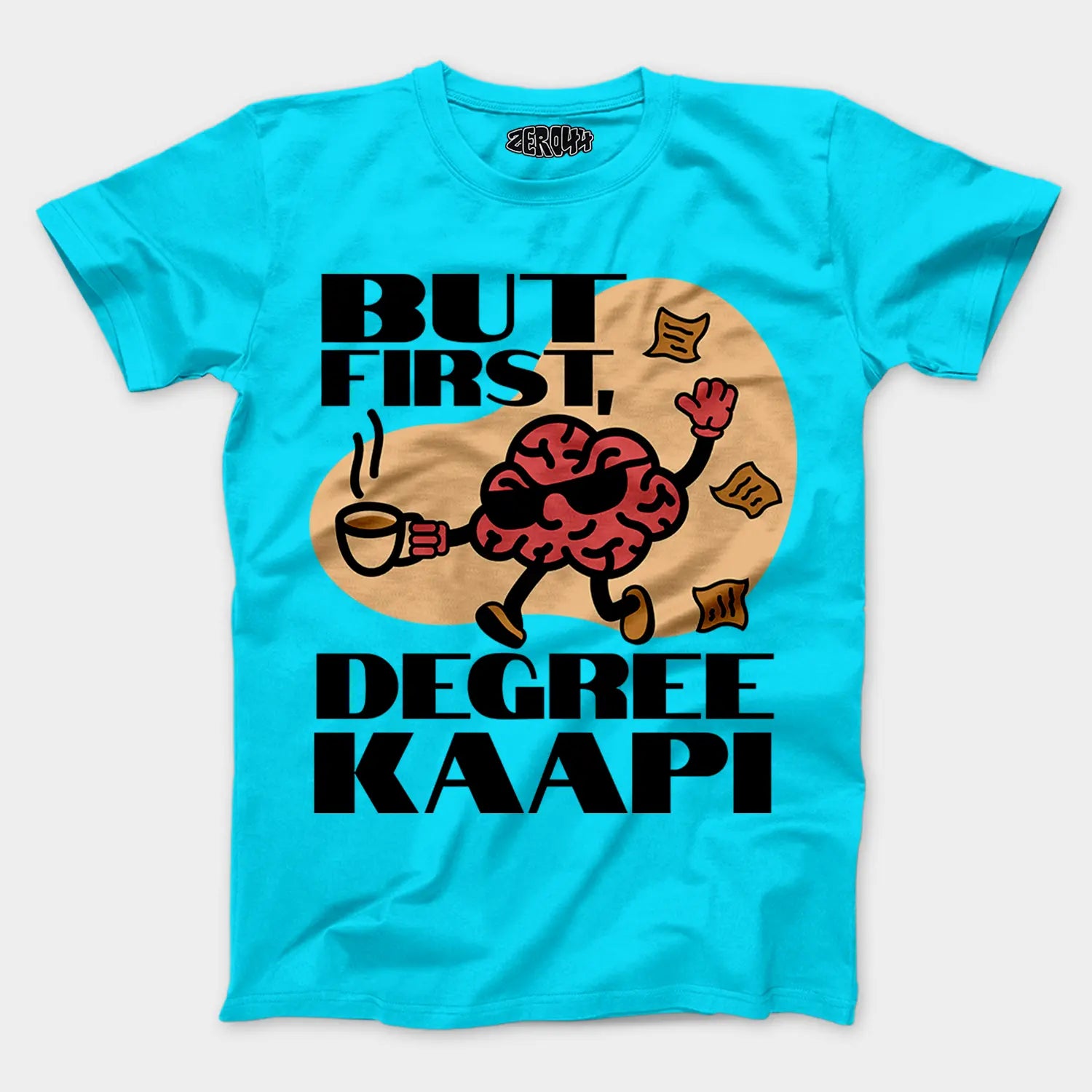 But First Degree Kaapi Men/Unisex T-Shirt in SkyBlue Color