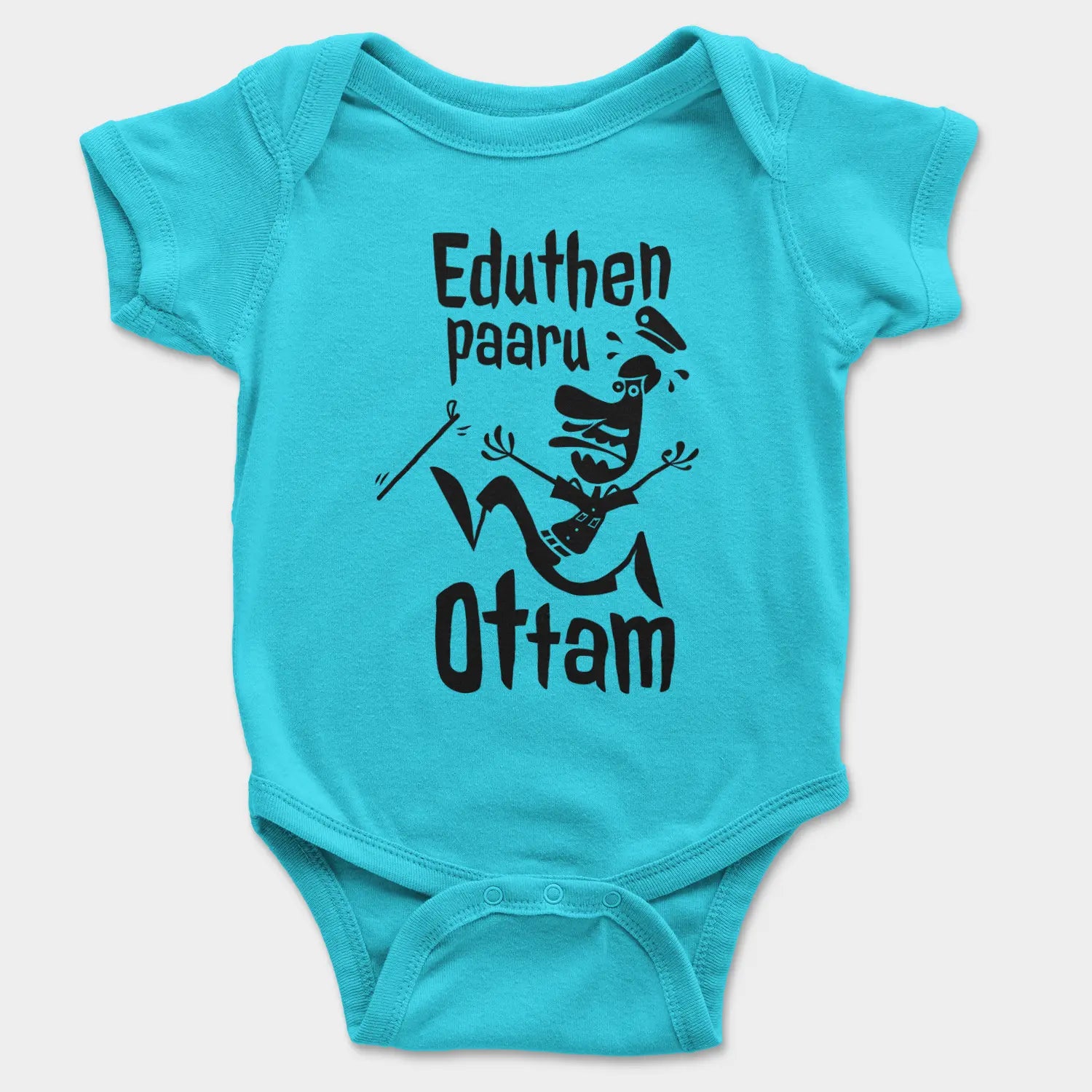 Eduthen Paaru Ottam Onesie/Romper in SkyBlue Color