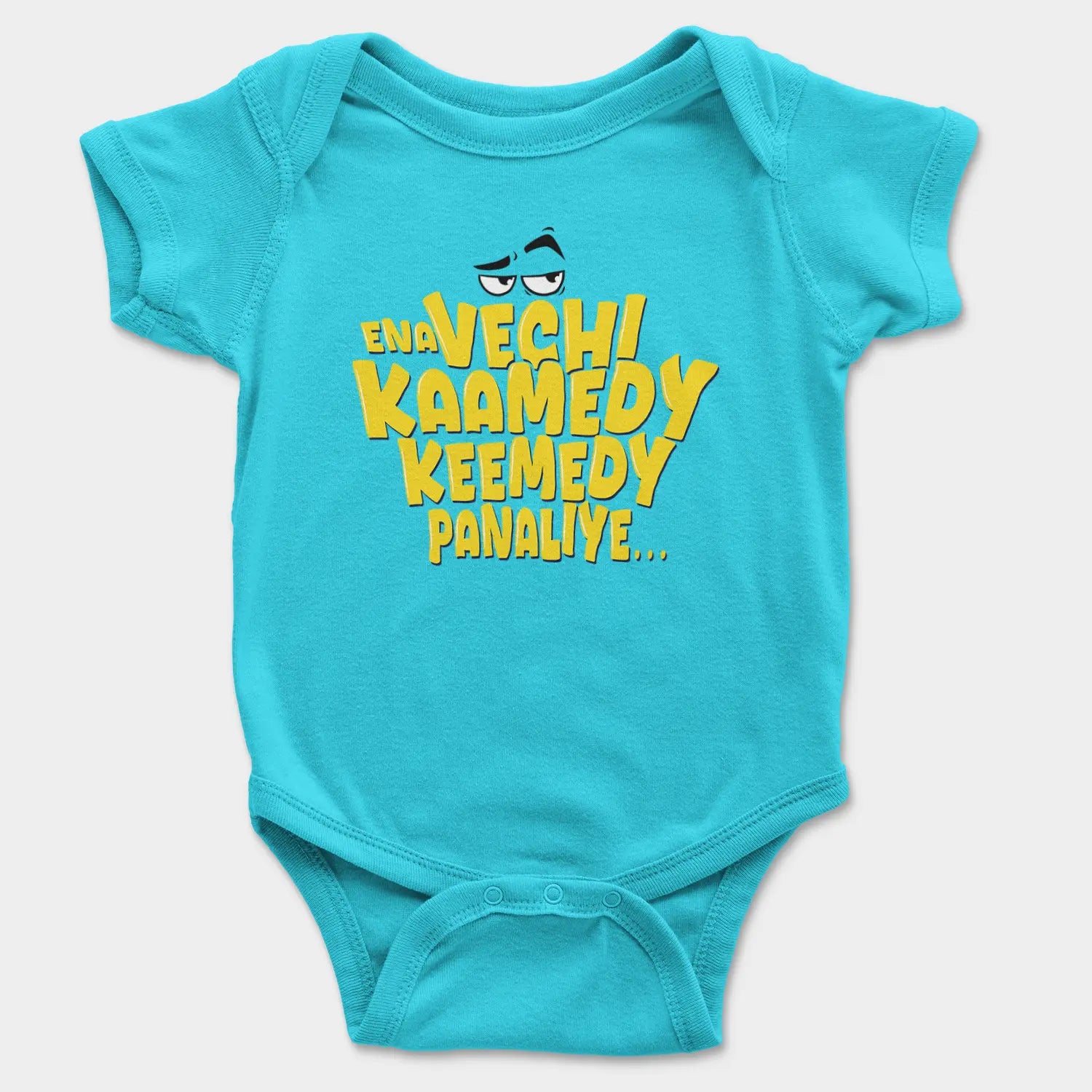 Ena Vechi Kaamedy Keemady Panaliye Onesie/Romper in SkyBlue Color