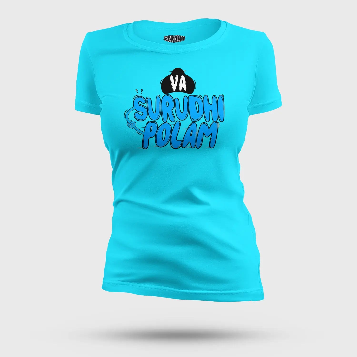 Va Surudhi Polam Women's T-Shirt in SkyBlue Color