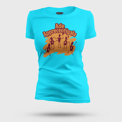 Ade Apprecentingala Women's T-Shirt in SkyBlue Color