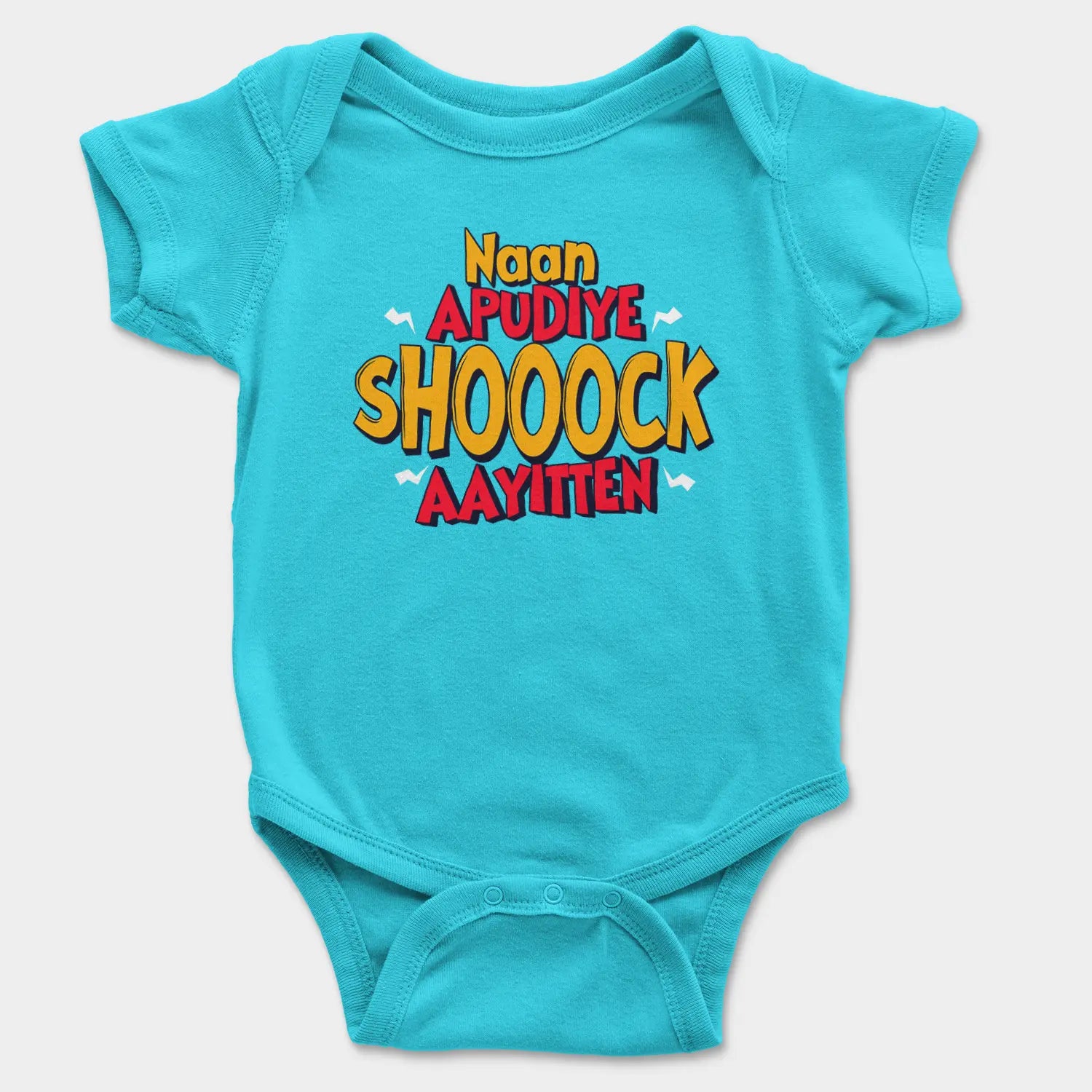 Naan Apudiye Shoooock Aayitten Onesie/Romper in SkyBlue Color