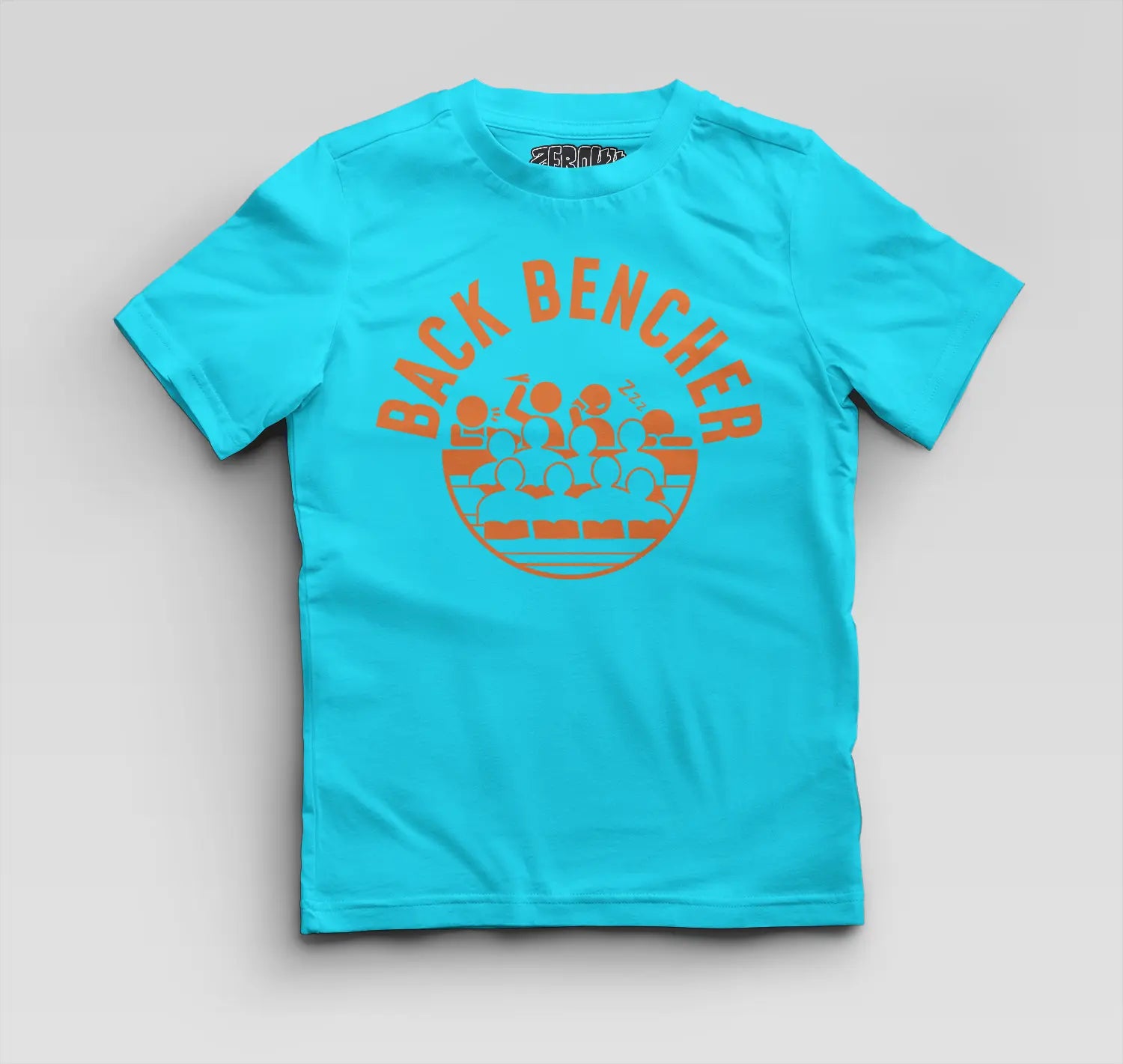Back Bencher Boys Round Neck T-Shirt in SkyBlue Color