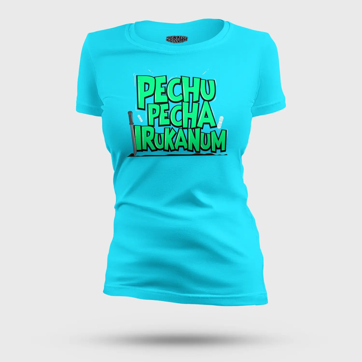 Pechu Pecha Irrukanum Women's T-Shirt in SkyBlue Color